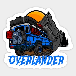 Blue Land Rover Defender Adventure Seeker Sticker